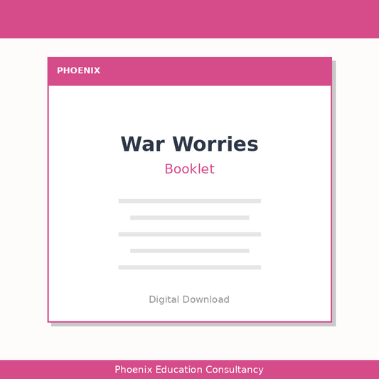 War Worries - Supporting Children's Anxiety About World Events